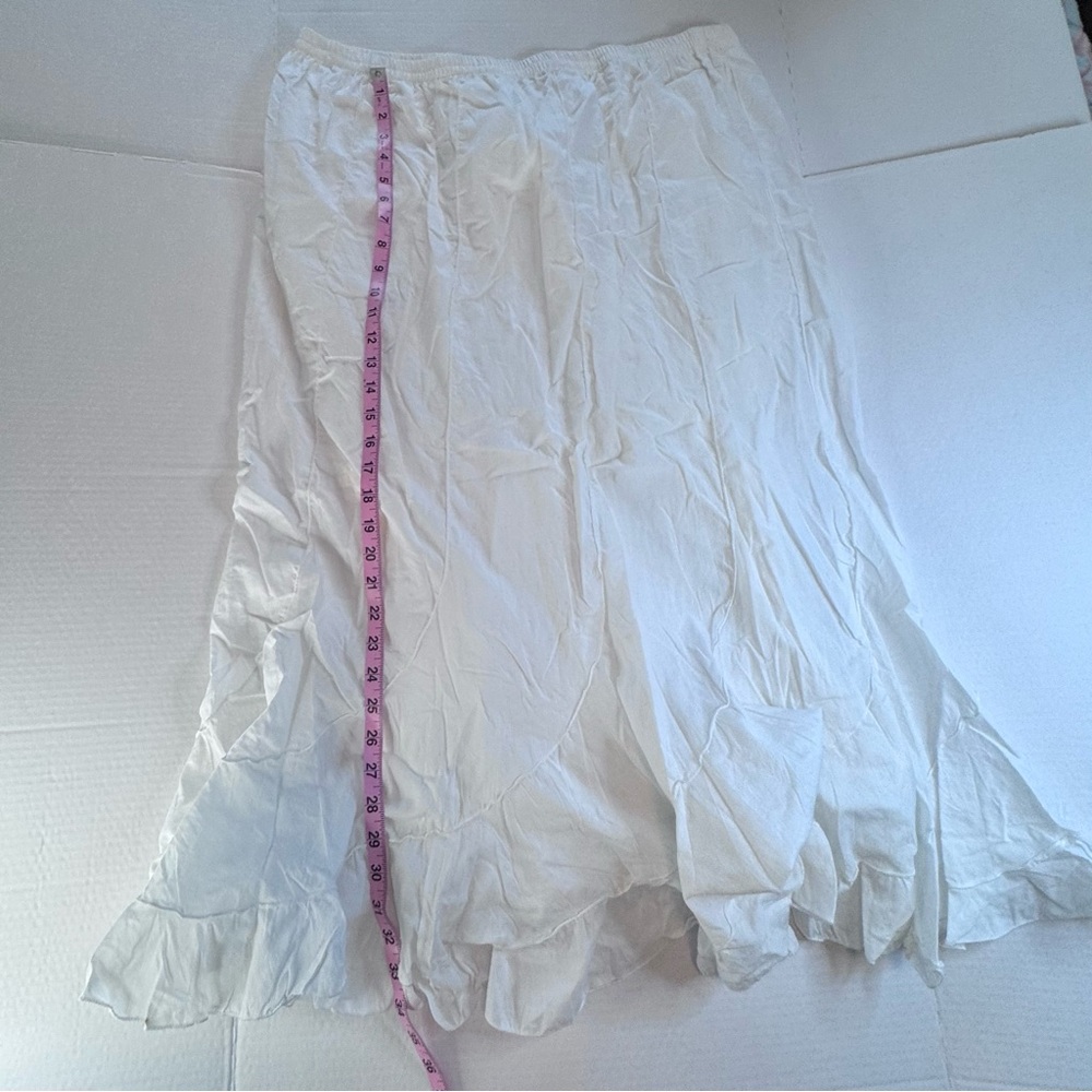 . John’s Bay White Crinkle Midi Skirt – Women’s 1X - Picture 6 of 11